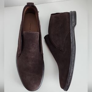 PETER MILLAR Mens Crafted Slip-On Chukka Suede Leather Boots SIZE 9 Brown $295